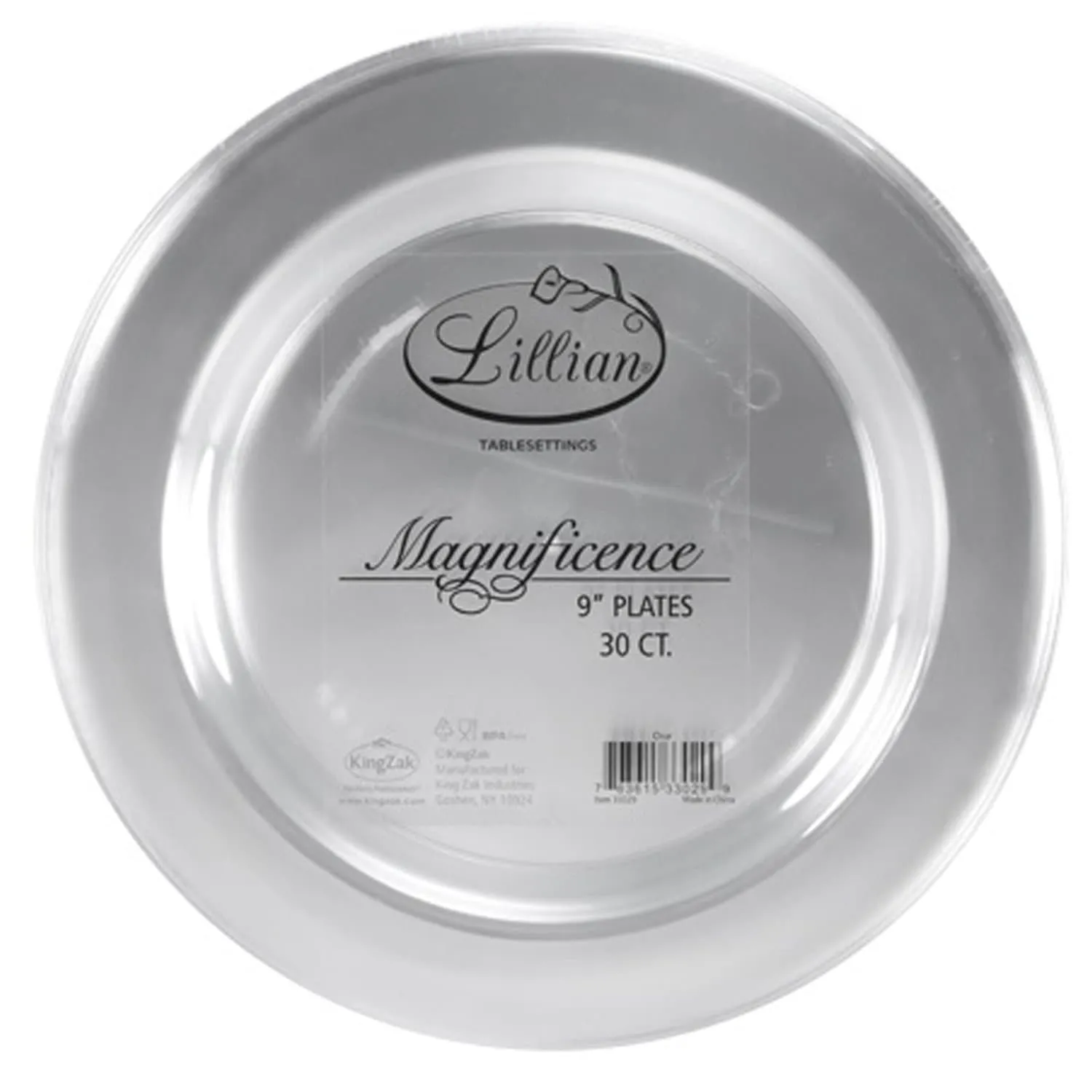 "BULK" Magnificence Heavy weight 9" Plastic Dinner Plate Value pack Clear