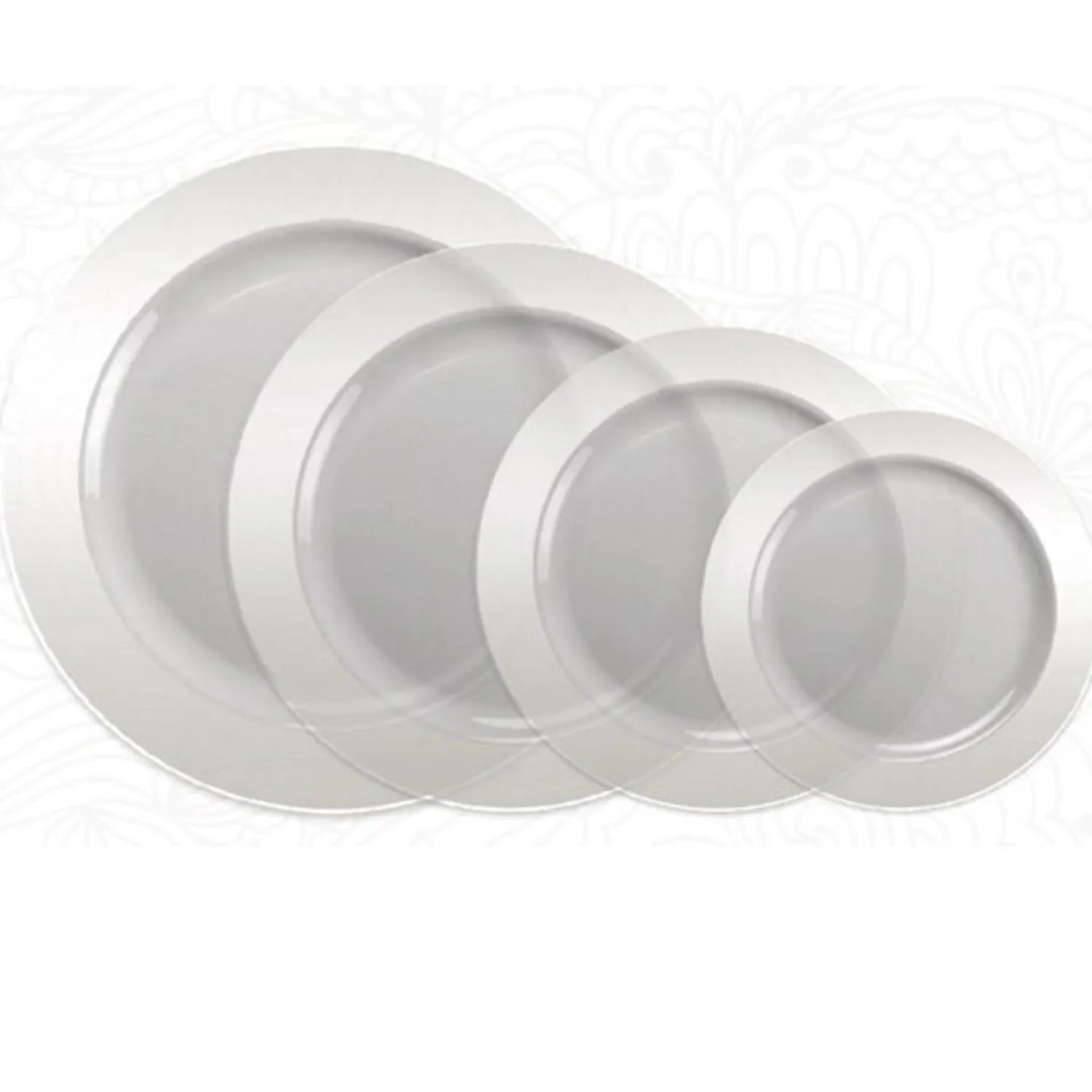 "BULK" Magnificence Heavy weight 9" Plastic Dinner Plate Value pack Clear