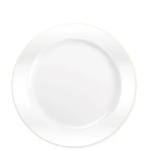 "BULK" Magnificence Heavy weight Plastic 9" Dinner Plate Value pack Pearl White