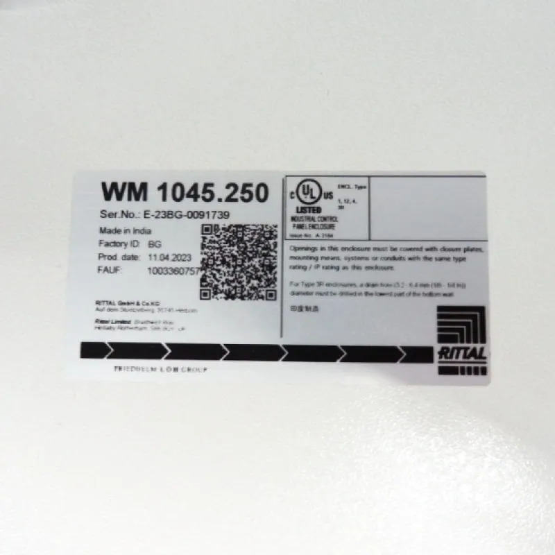 Rittal WM Series Light Grey NEMA 4/IP66 Wallmount Enclosure 1045250
