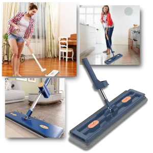 Self-wringing Flat Mop With Bucket