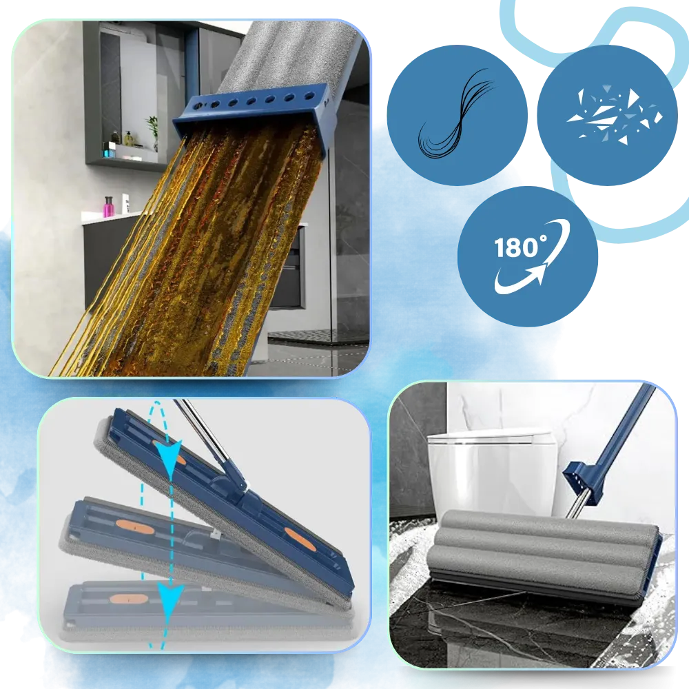 Self-wringing Flat Mop With Bucket