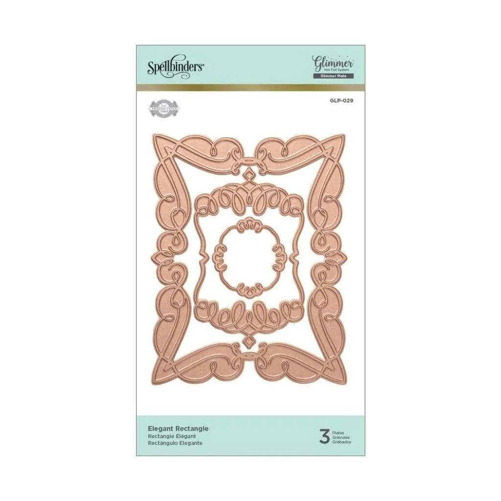 Spellbinders Glimmer Impression Plate - Elegant Rectangle*