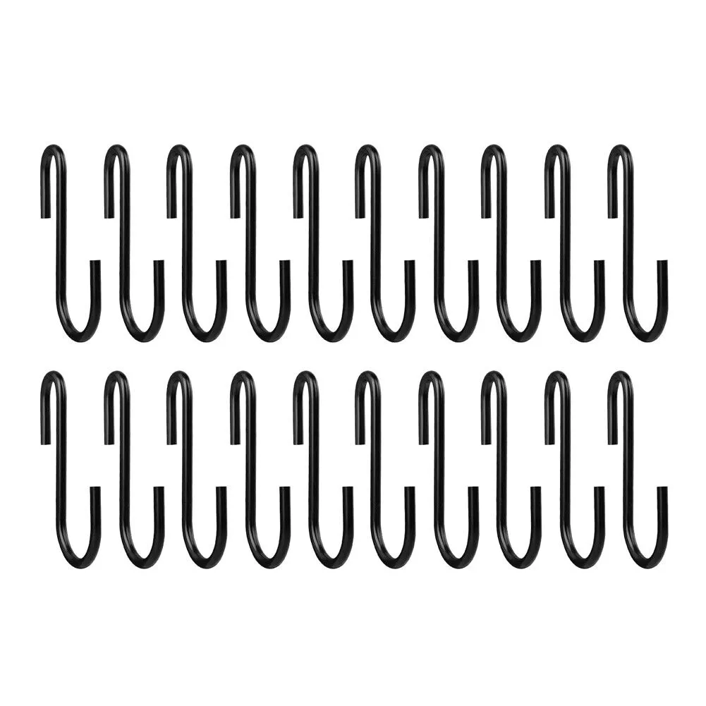 US 50-100 Pack Heavy Duty S Hooks Multi-Use Hanger Pan Pot Holder Rack Stainless