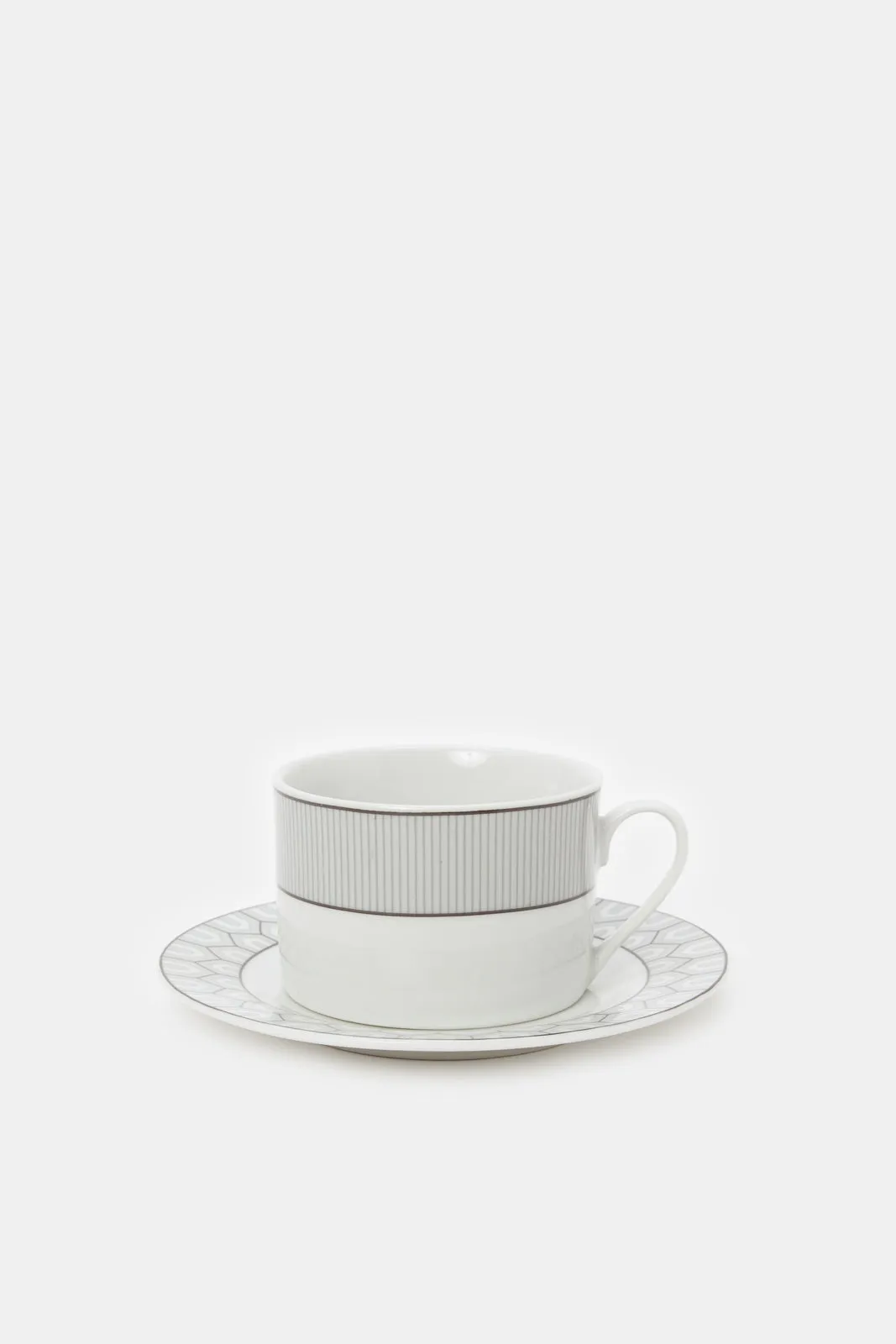 White Geometirc Dinner Set (20 Piece)
