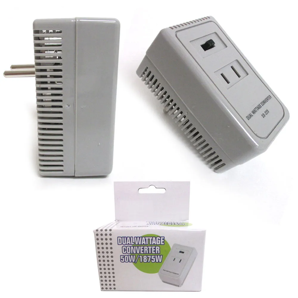 World Travel Voltage Converter Adapter Kit 50-1600 Watt Plug Power Charger Us Eu